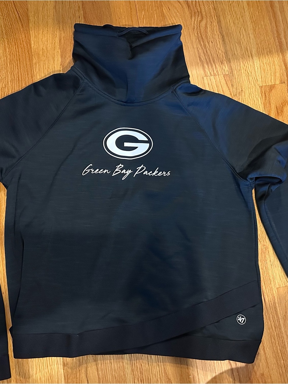 47 Navy Green Bay Packers Pullover with Script Logo